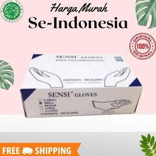 SENSI GLOVES LATEX SARUNG TANGAN SENSI LATEX ISI 100 pcs