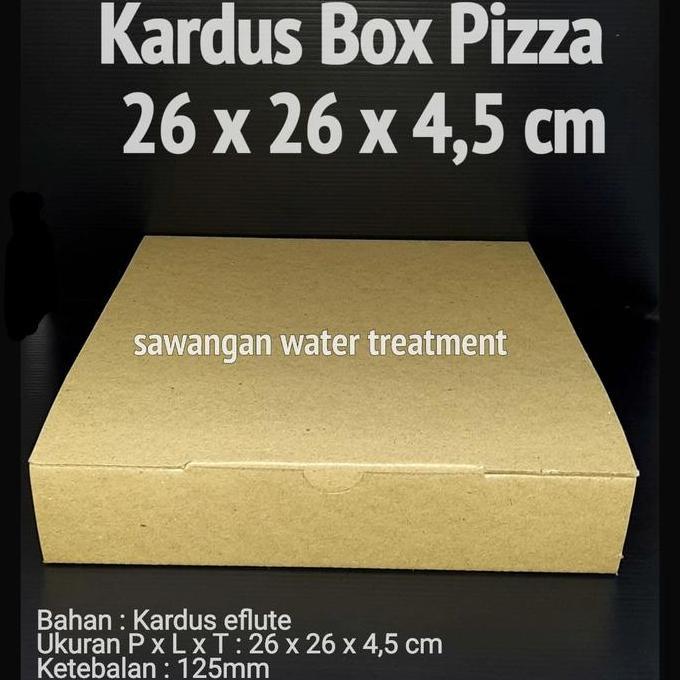 Barunih- Kardus Box Pizza 26 X 26 X 4,5 Cm Isi 10 Pcs / Kardus Box Pizza 26 Cm