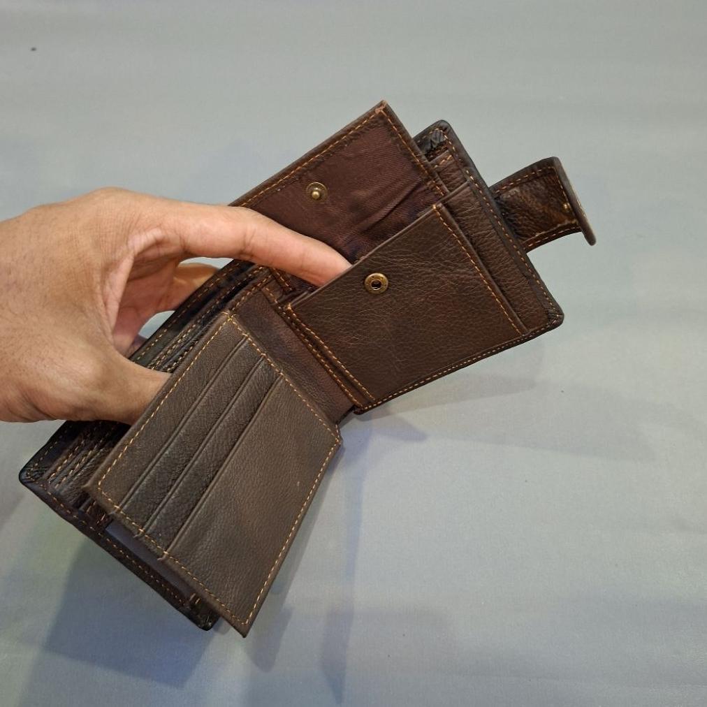 SUPER DEAL DOMPET FULL KULIT ASLI ORIGINAL MAGNET KLIL KANCING TUTUP PRIA DAN WANITA