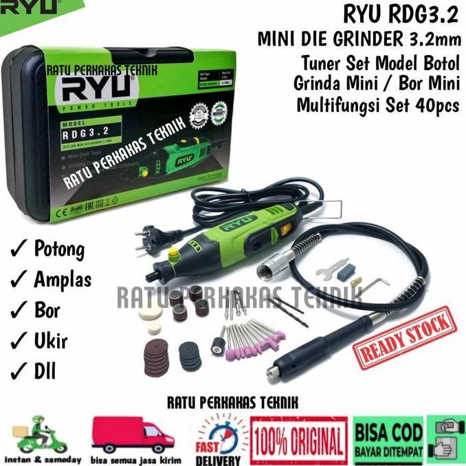 HOT SALE GERINDA MINI RYU DIE GRINDER RDG3.2 GURINDA KECIL UKIR POTONG ORIGINAL