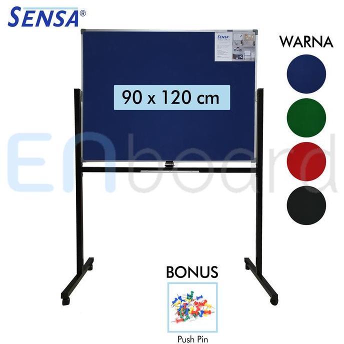 Softboard Cork Board / Papan Mading Standing Bludru Sensa 90 x 120 cm