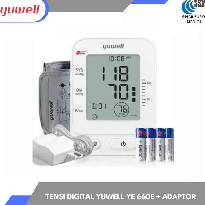 YUWELL - Tensimeter Digital YE 660E / Tensi Digital Yuwell / Tensimeter Digital Yuwell YE660E - Alat