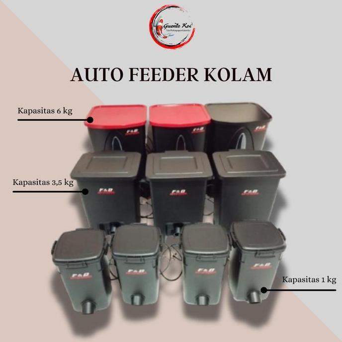 Gohead- Auto Feeder F&D / Tempat Pakan Otomatis Kolam / Mini Auto Feeder 1Kg