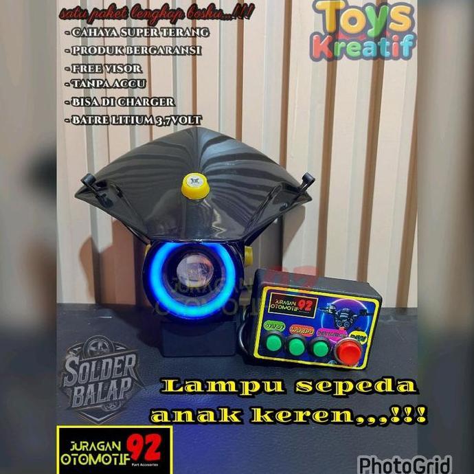 LAMPU SEPEDA DEPAN / LED SEPEDA / AKSESORIS SEPEDA ANAK