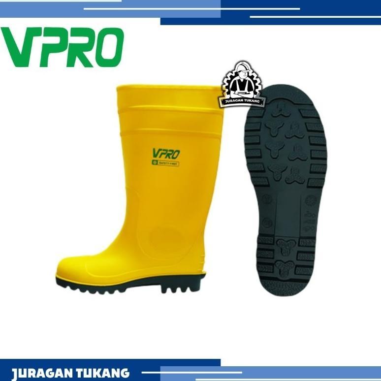 Sale Sepatu Safety Boot Karet Ujung Besi VPRO Rubber Shoes AP
