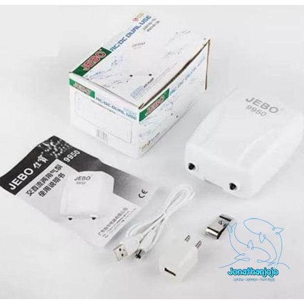 Pompa oksigen JEBO 9950 ACDC aerator AC DC Aerator Aquarium Kolam Ikan Portable bisa buat Mancing da