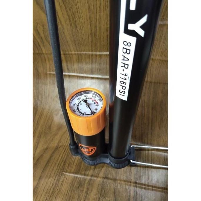 POMPA ANGIN TABUNG METERAN SEPEDA DAN MOTOR JEMBOLY ALOY