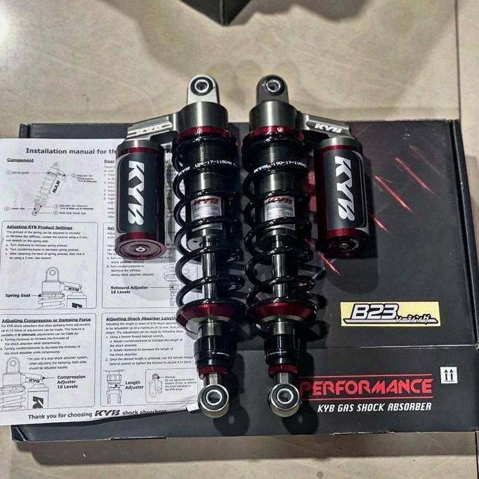 shock kyb elite rx king tiger gl pro 330mm double klik original kyb japan quality shock rebound komp