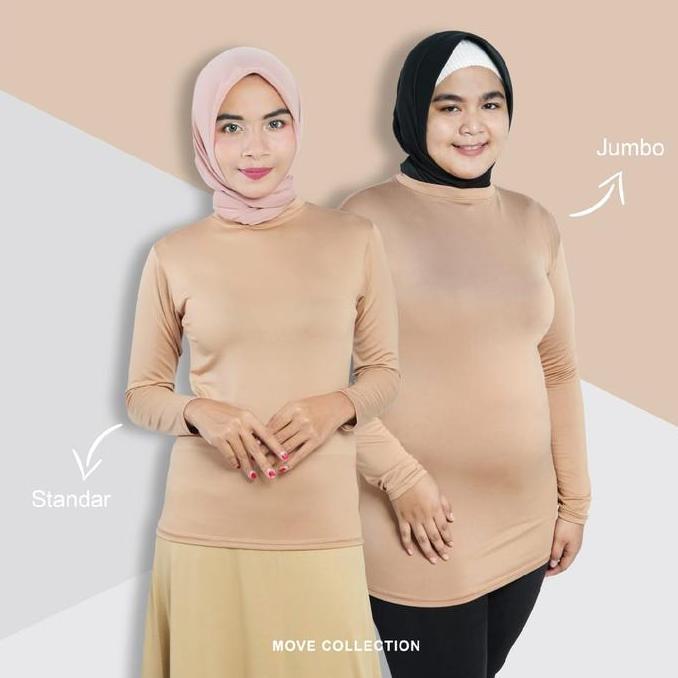 DR293 >> Baju Manset Spandek Standar dan Jumbo Fit Dalaman Kebaya Muslim Nyaman Panjang