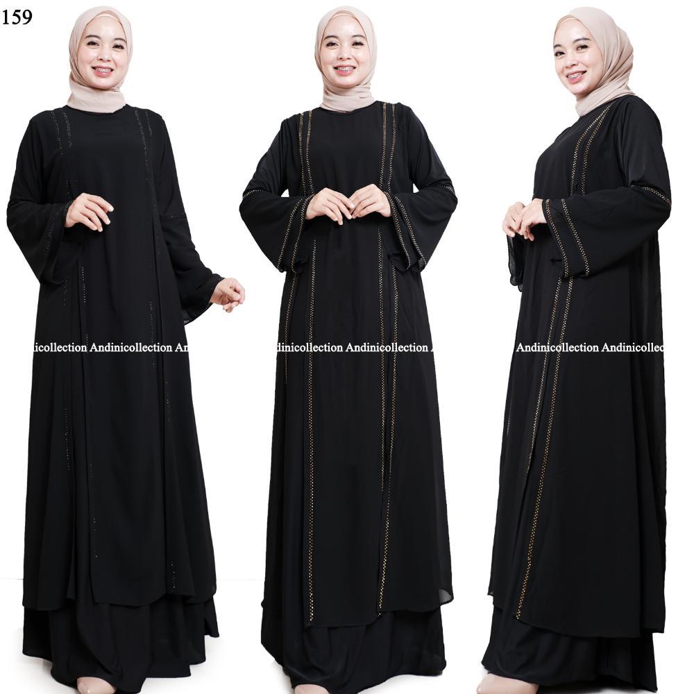 BEST SELLER ABAYA HITAM TURKEY PAYET PREMIUM GAMIS SYARI REMAJA MUSLIMAH ELEGAN UNTUK UMROH & KAJIAN