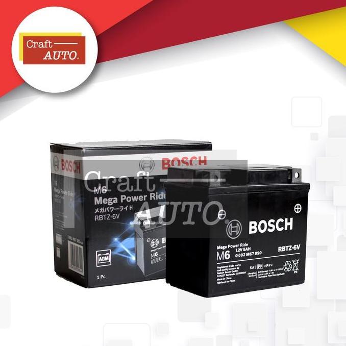 Aki Motor Yamaha Aerox 155 Bosch RBTZ-6V