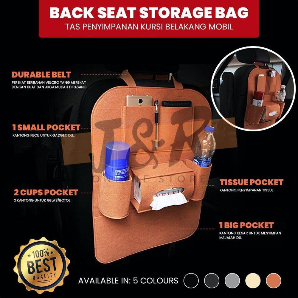 Car Seat Organizer Multifungsi / Universal Car Back Seat Organizer