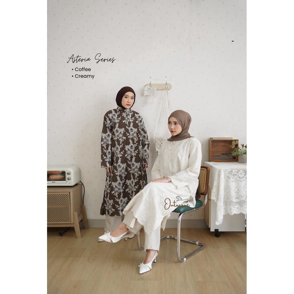 FREE ONGKIR OUTERRES - MOIRA TUNIK | ATASAN TUNIK LEBARAN BORDIR MOTIF POLOS WANITA