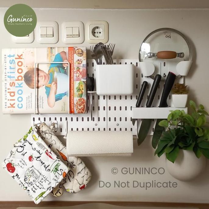 TERMURAH - GUNINCO Pegboard Paket Wall Organizer Dekorasi Dinding Tempel / Paket Pegboard tempel Org