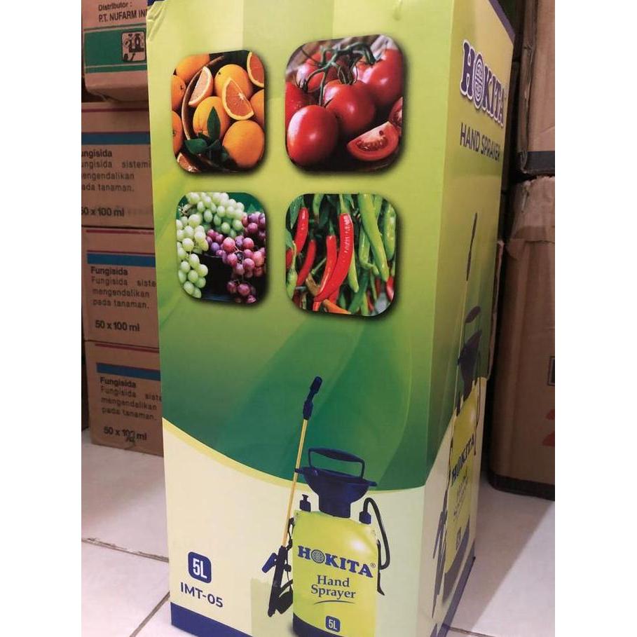 TERMURAH - Sprayer Manual Hokita 5 Liter alat semprot hama & tangki semprot desinfektan ORIGINAL Tan