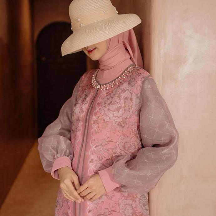 Instancodbisa- Nabila Dress By Efer Syari | Dress Mewah | Dress Set Inner Outer | Dress Organza | Ga