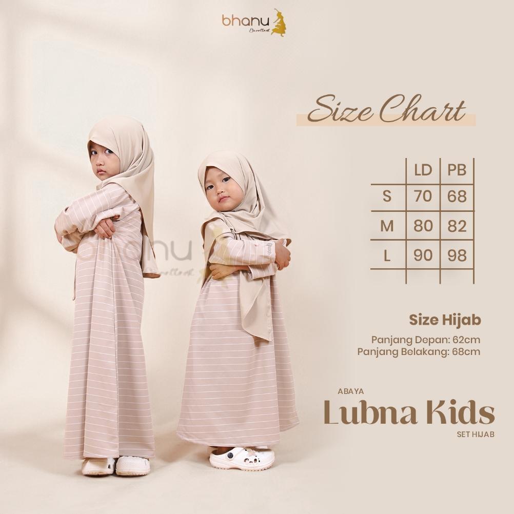 Awet Bhanu - Lubna Kids Abaya Set Hijab Bahan Premium