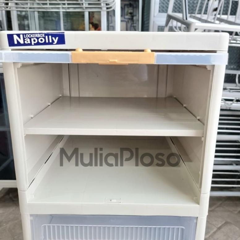 Termurah Locker Box Lemari Plastik Napolly Lbp 1508 Susun 5 + 3 Sekat Tambahan , Tower 1 Baris Lemar