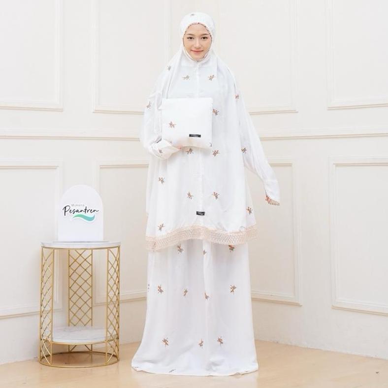 Grosir Mukena Potongan Berlengan Rayon / Mukena Ikhrom  Umroh Bordir Dandelion Mukena  Yang Ada Tang