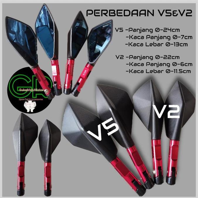 DB254 >> kaca Spion tomok v2 B kecil universal motor nmax mio pcx scoopy aerox