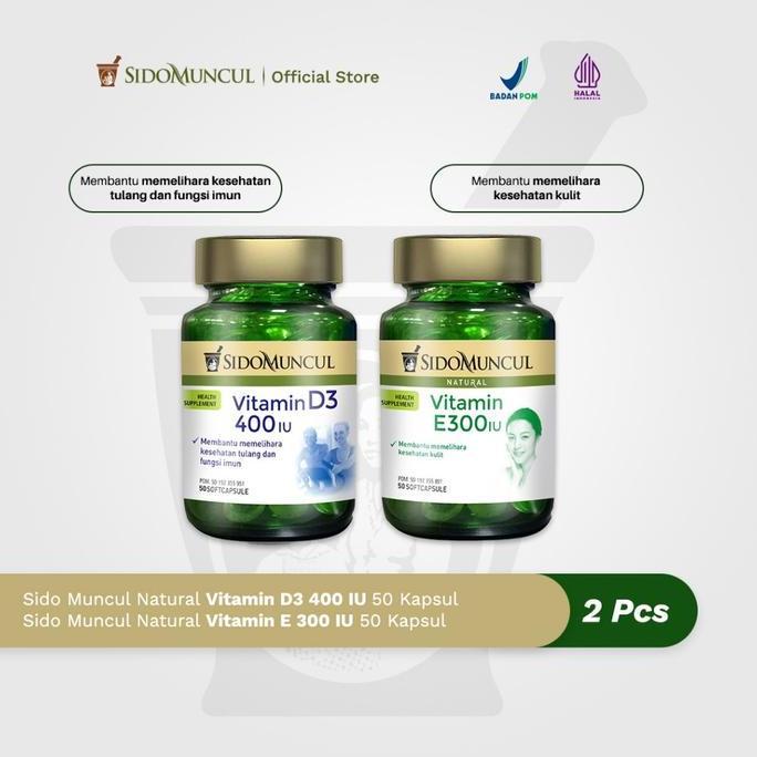 Fit- Sido Muncul Vitamin D3 400 + Vitamin E 300 Iu Soft Capsule