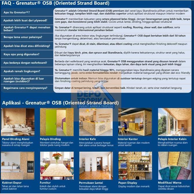 Homemid- Grenatur - Osb (Oriented Strand Board) | Tren Bahan Arsitek Terbaru, 100% Osb Asli Skandina