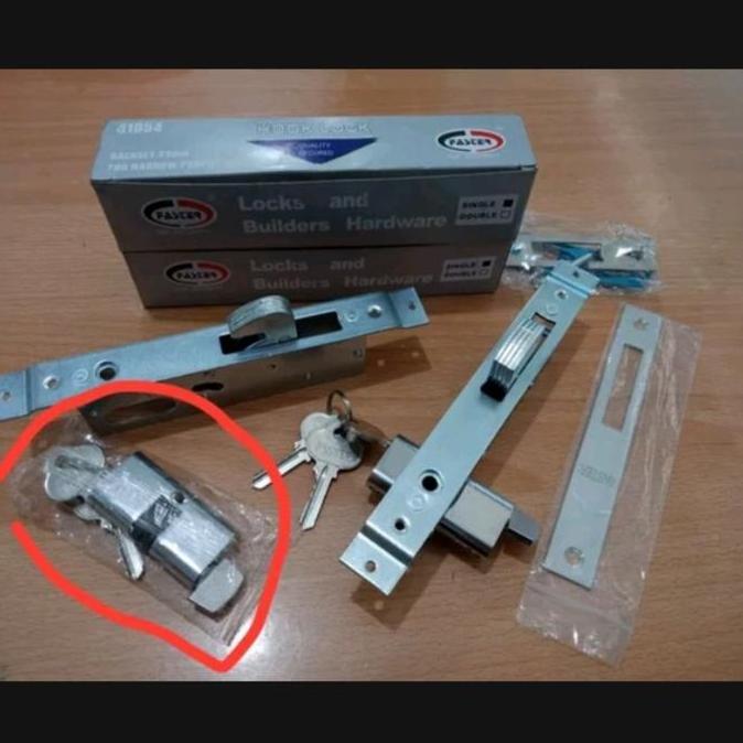 Homemid- Kunci Pintu Sliding 4123, Kunci Pintu Geser Sliding Kait Kunci Knop