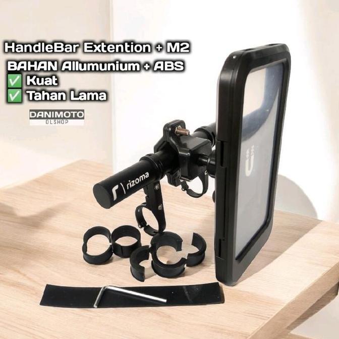 HOLDER HP SPION STANG MOTOR WATERPROOF ANTI AIR NMAX XMAX PCX ADV VARIO AEROX BEAT SCOOPY GENIO MIO 