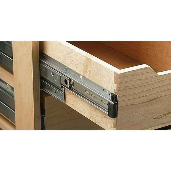 Homemid- Rel Laci (Hitam) 40 Cm Double Track Mapla Full Extention 35Mm ( 2X Tar