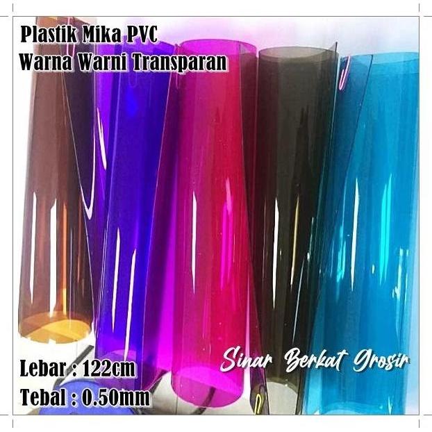 Gaslangsung- Plastik Mika Lentur Warna Warni Pvc Flexible Tebal 0.50Mm Lebar 122Cm