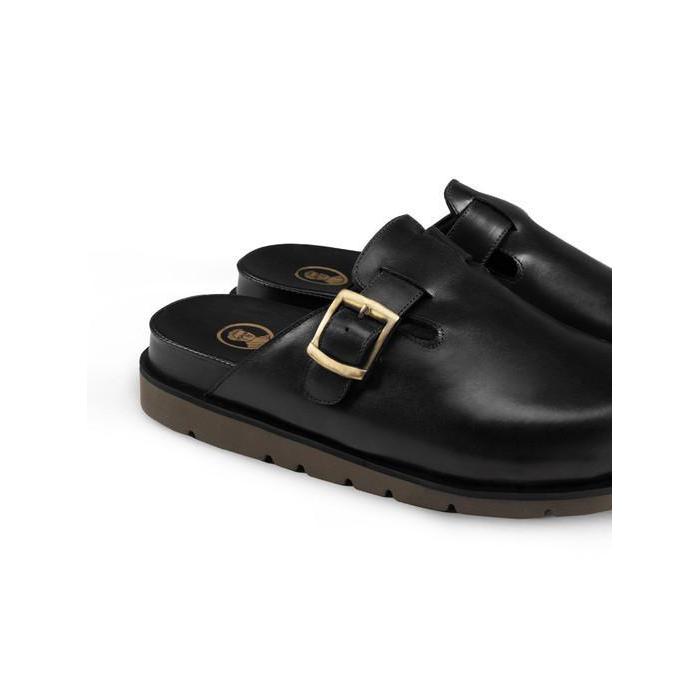Juno Slippers Black - Nappa Milano - Sandal Clog Unisex - 36