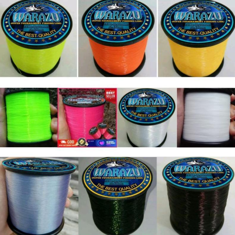 WARAZU FISHING LINE bisa COD (SENAR PANCING ANTI KRITING,ELASTIS,KUAT,TAHAN GESEKAN dan MUDAH TENGGE