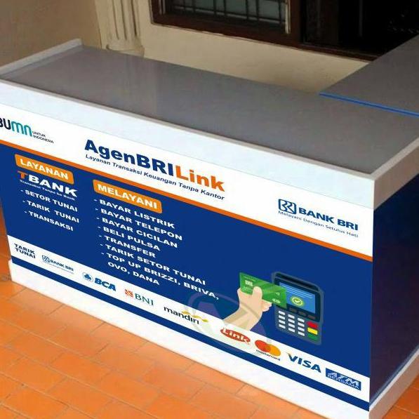 Promo STIKER VINYL MEJA KASIR BRILINK MODEL 2 Diskon