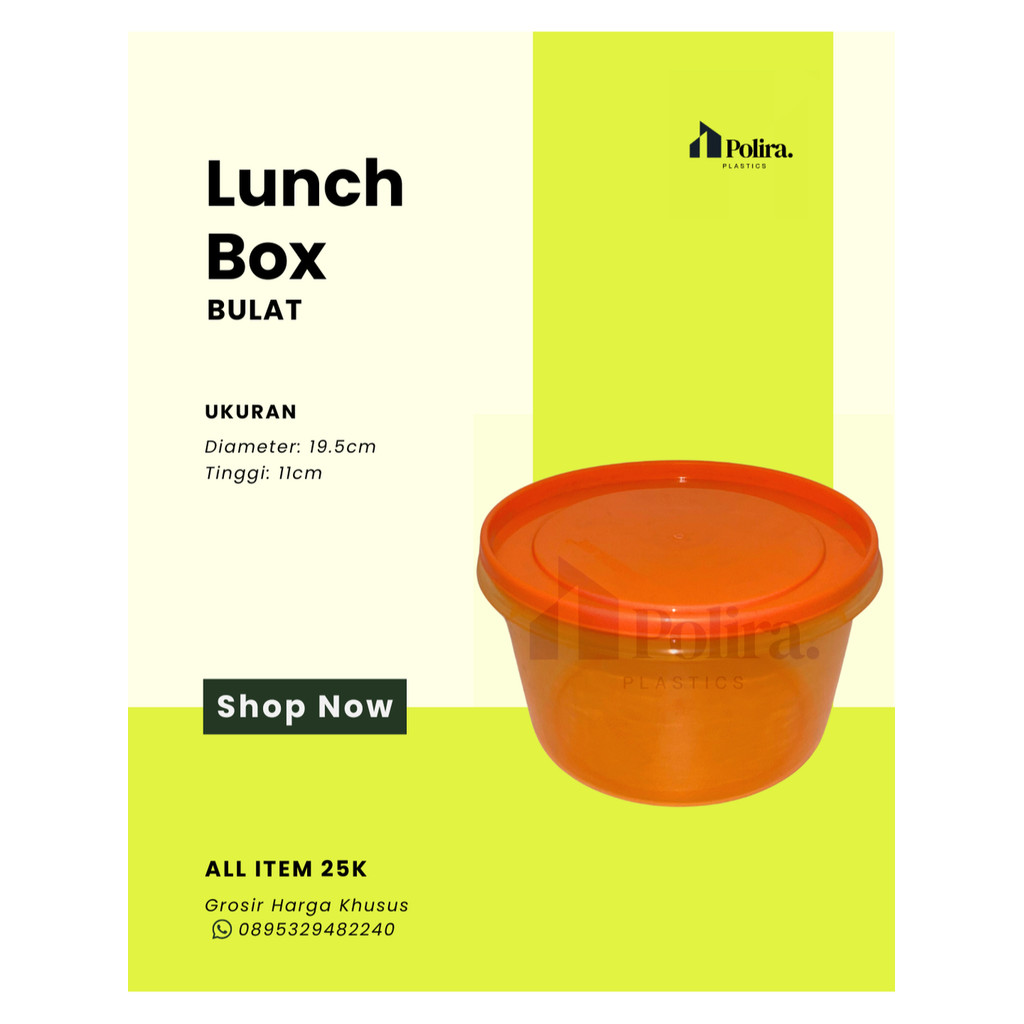 [POLIRA PLASTICS] - Tupperware Rice Bowl / Dipping Bowl / Lunch Box / Kotak Bekal / Summer Cup / Kid