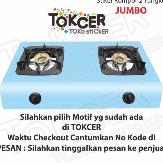 Promo Stiker Kompor 2 Tungku JUMBO sticker Diskon