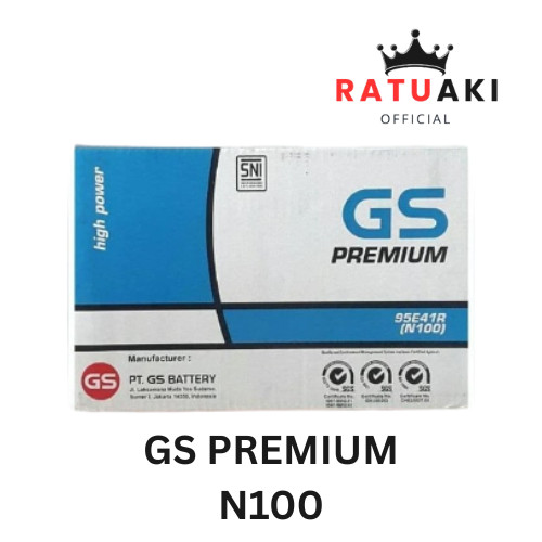 Aki Mobil 100Ah GS Premium N100 12V  – Aki untuk Truk & Bus PRODUK ORIGINAL 100%