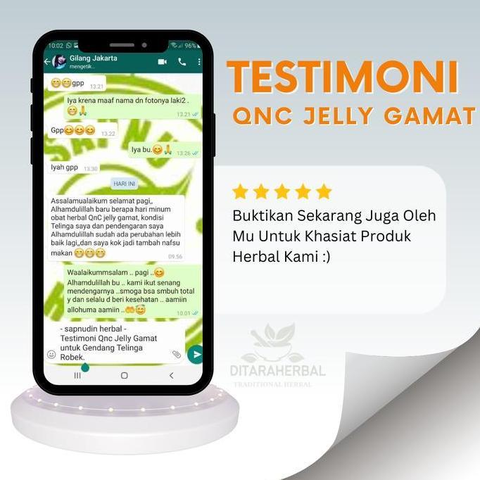 Feminin- Qnc Jelly Gamat Untuk Gendang Telinga Pecah Robek Sakit Bolong Nyeri Gendang Telinga Berden