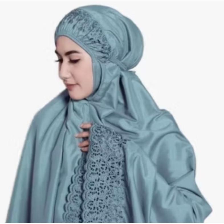 ORIGINAL MUKENA DEWASA BORDIR KATUN KHADIJAH  PREMIUM PASTELEENA MUKENA DEWASA KHATIJAH KATUN PREMIU