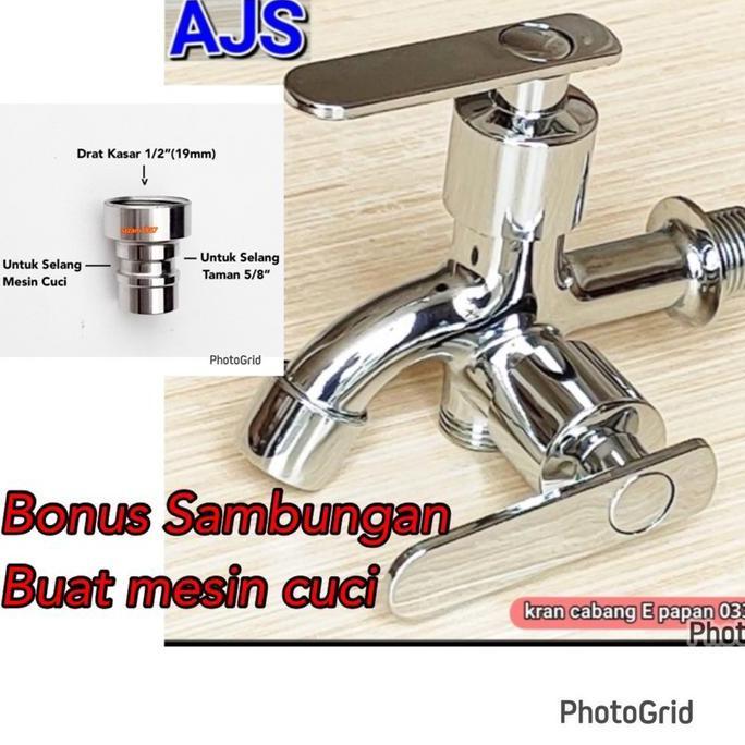 Kran Cabang Double Onda Stainless 1/2 "/ KRAN DOUBLE ONDA/ keran cabang shower keran kran cabang 1/2