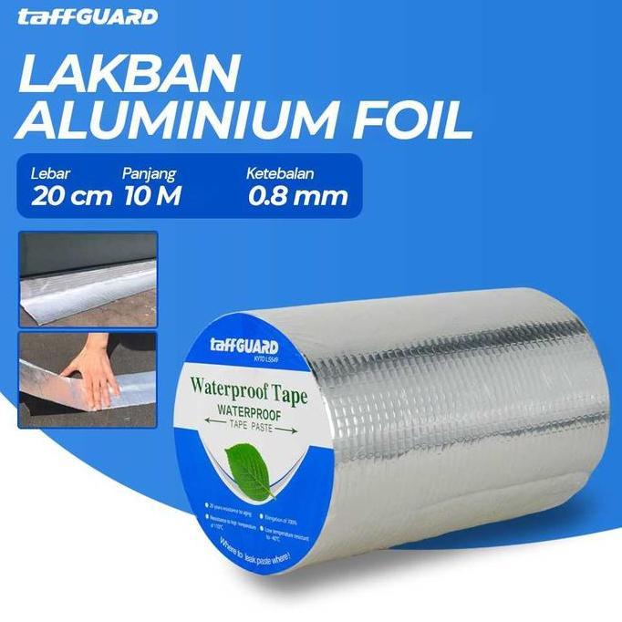 Lancarjaya- Lakban Tape Alumunium Foil Waterproof Anti Bocor Atap 30 Cm X 5 M