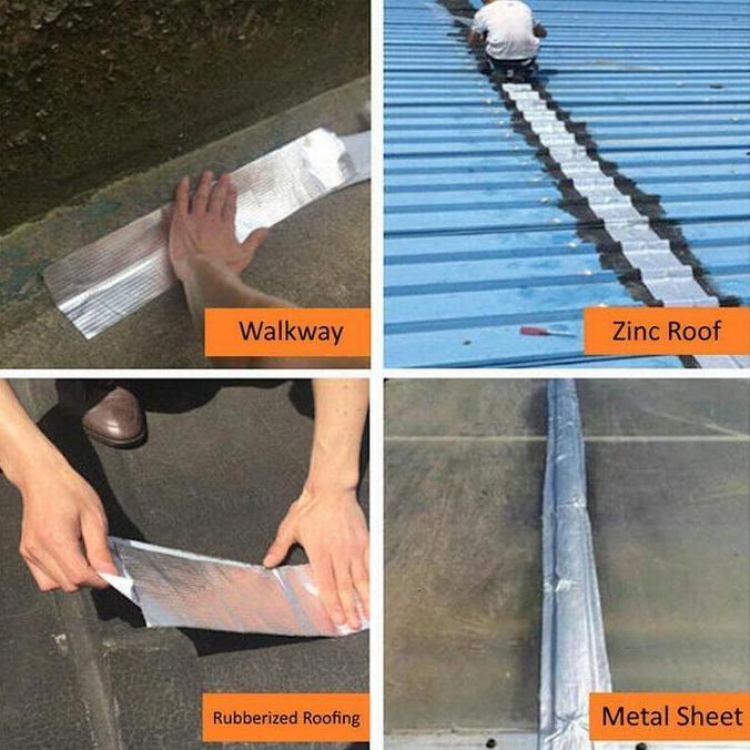 Lancarjaya- Lakban Aluminium Foil 10 Cm X 5 M - Lakban Anti Bocor Anti Air