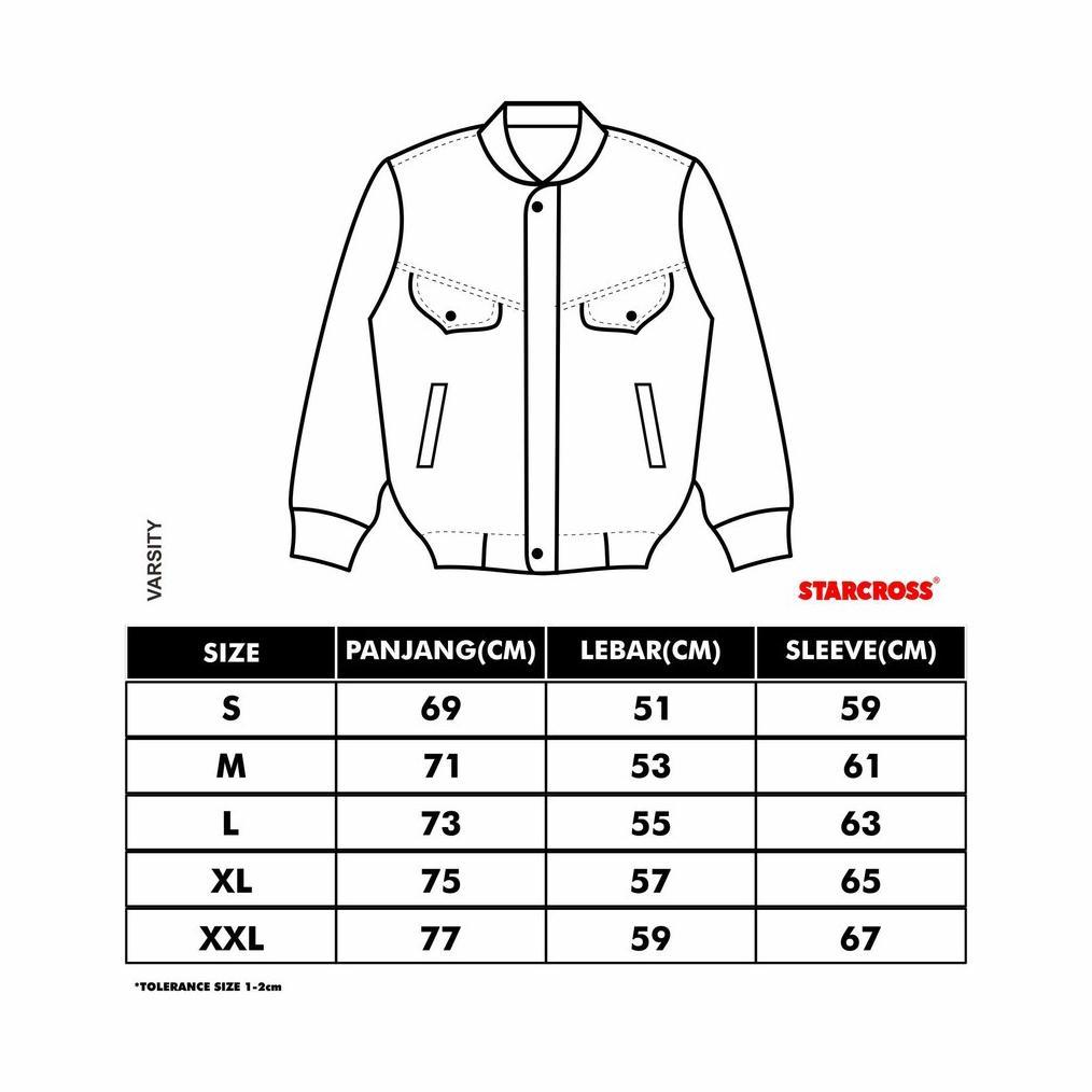 READY STOCK STARCROSS JAKET VARSITY - BLACK - JS 1010