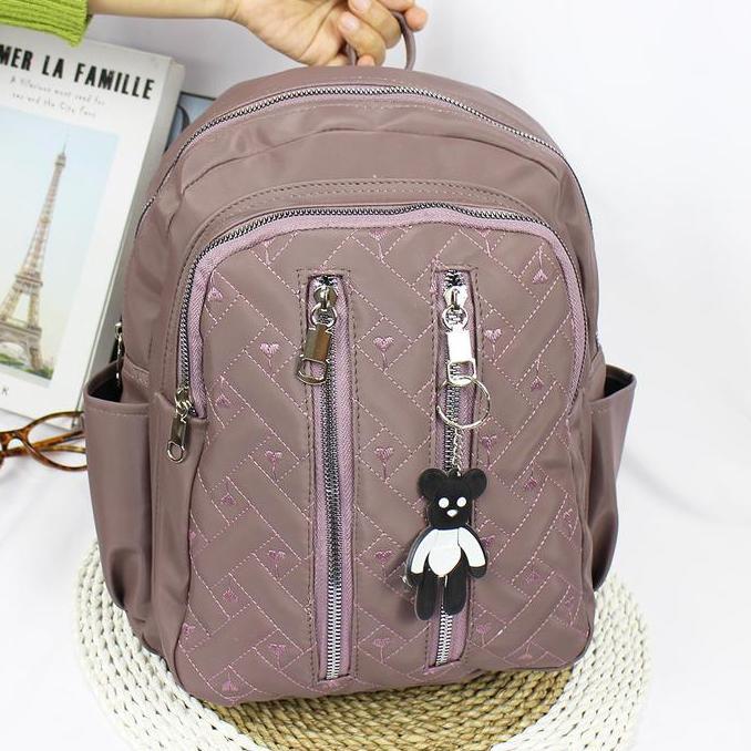 Alyee- Luna Aura Tas Ransel Wanita Luna Aura Cocoly Bordir Love 3 Ruang Tas Sekolah Tas Kuliah Tas T