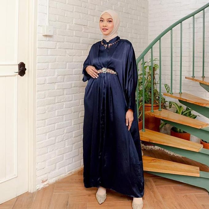 Hokywoi- Missnomi - Khaleeda Kaftan / Kaftan Gamis / Kaftan Lebaran / Kaftan Wanita Muslim Panjang S