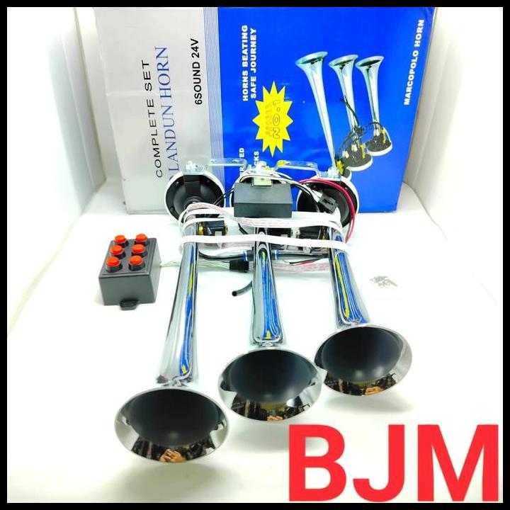 BEST DEAL KLAKSON TELOLET 3 CORONG 6 SUARA 6 TOMBOL 24V