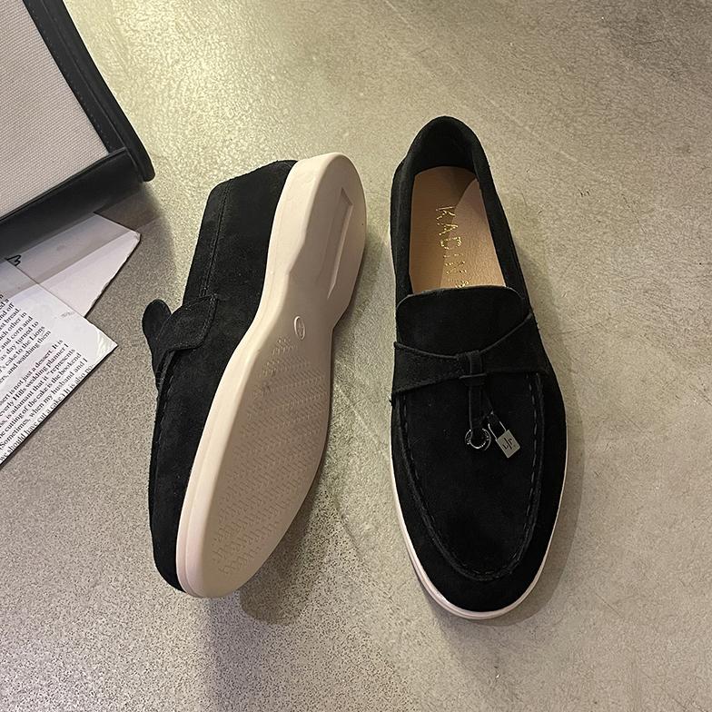 HOT Sepatu Pantofel Hitam Loafers Flat COD Wanita Korean Style Kekinian Premium Import Cina Hitam Fa