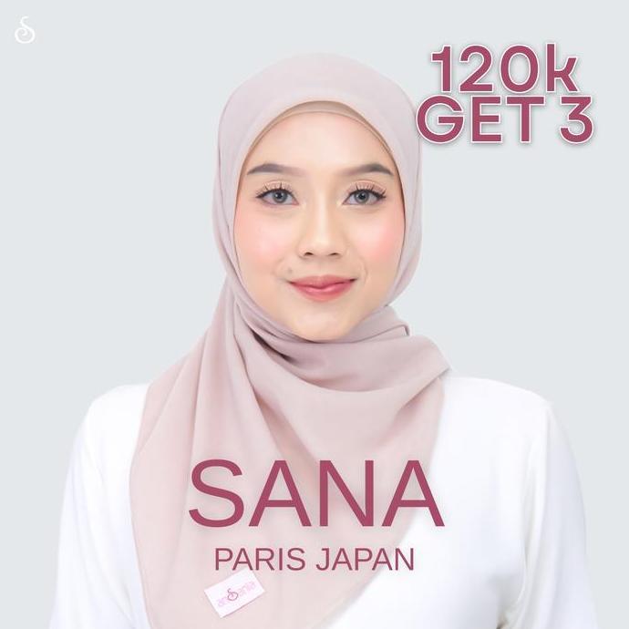 DI91 - Ansania - Sana Paris Japan Premium - Hijab Polos Segiempat