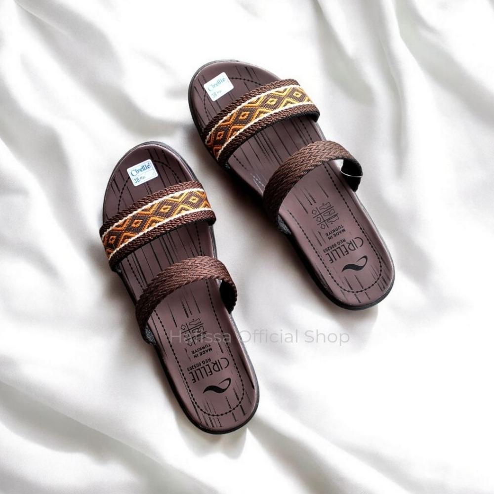 FREE ONGKIR BELLA SERIES 4 WARNA ORI CIRELLIE TURKI B2-220 SANDAL SELOP WANITA 37-40 SANDALNYA ANAK 