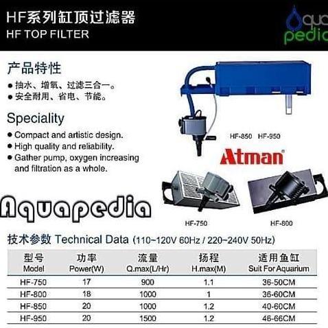 ATMAN HF-950 Top Filter