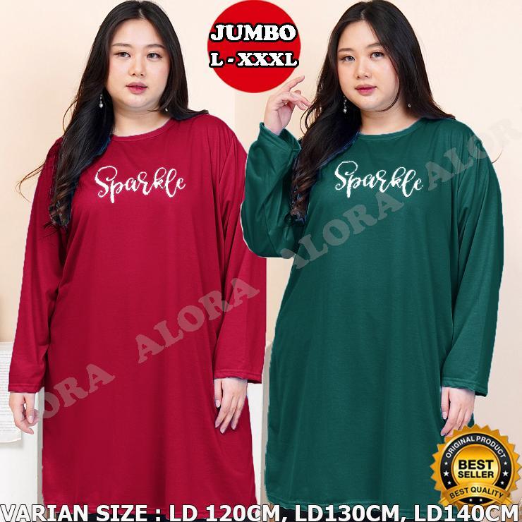 TUNIK JUMBO WANITA LD 120 - 130 - 140 TUNIK KAOS BIG SIZE XXL-XXXL